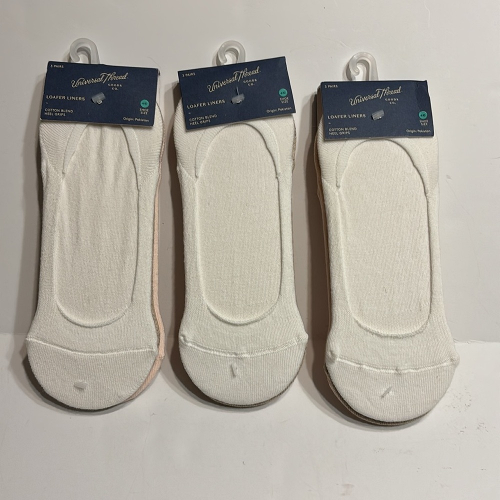 Universal Thread Cotton Blend Loafer Liners 3 Pack Bundle of 3 - Picture 4 of 12